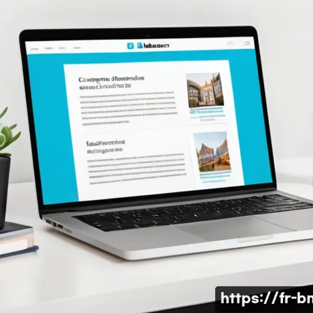 브랜드 마케팅 포트폴리오 작성법 - A professional digital marketing portfolio layout displayed on a sleek laptop screen, featuring a cl...
